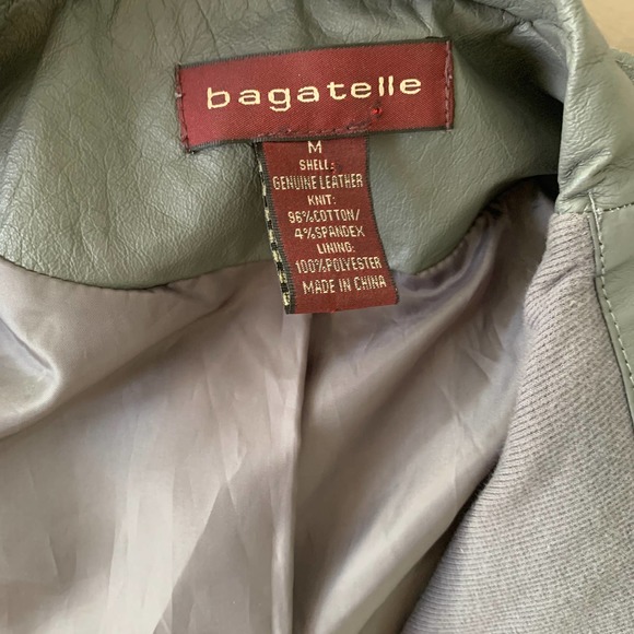 Bagatelle Leather Jacket Gray Size Medium - Picture 7 of 8
